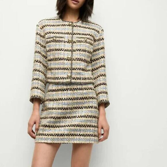 Veronica Beard Sumira Metallic Tweed Jacket 6 - Picture 5 of 12